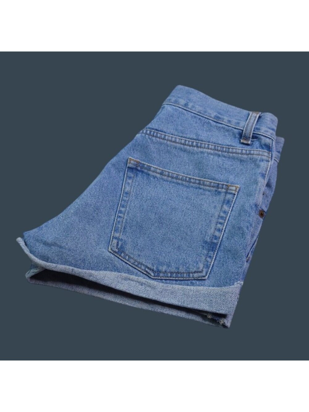 Vintage Melville Womens Button Fly Jean Shorts 27 High Rise Italian 40